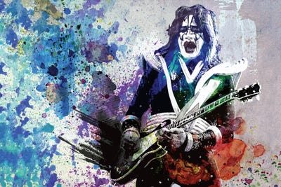 Framed Kiss Rock Band Rock n Roll All Night 5 Piece Canvas Print Wall Art Decor